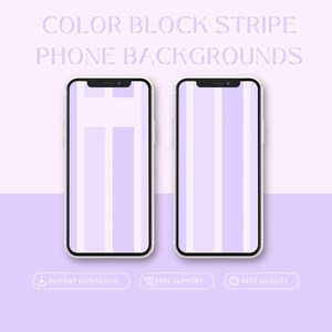 Sfondo per smartphone a strisce a blocchi di colore / Sfondo per dispositivi mobili iOS Apple Android / Download digitale Stampa dipinta a mano a colori vivaci