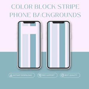 Sfondo per smartphone a strisce a blocchi di colore / Sfondo per dispositivi mobili iOS Apple Android / Download digitale Stampa dipinta a mano a colori vivaci