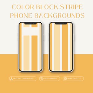 Sfondo per smartphone a strisce a blocchi di colore / Sfondo per dispositivi mobili iOS Apple Android / Download digitale Stampa dipinta a mano a colori vivaci