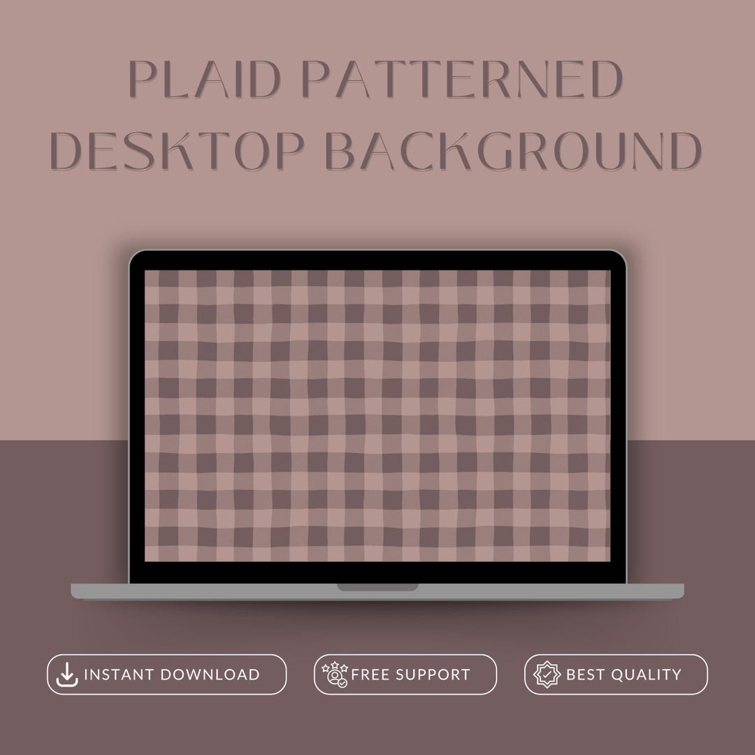 Autumn Plaid Patterned Desktop Wallpaper MacBook PC Computer Fall ...