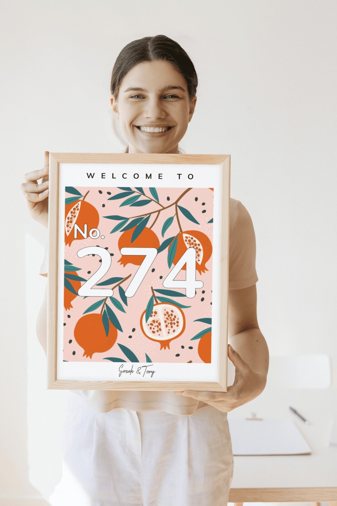 Personalised House Number Poster Gift With Custom Names 12 Etsy