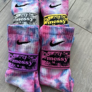 Tie Dye-sokken met ronde hals