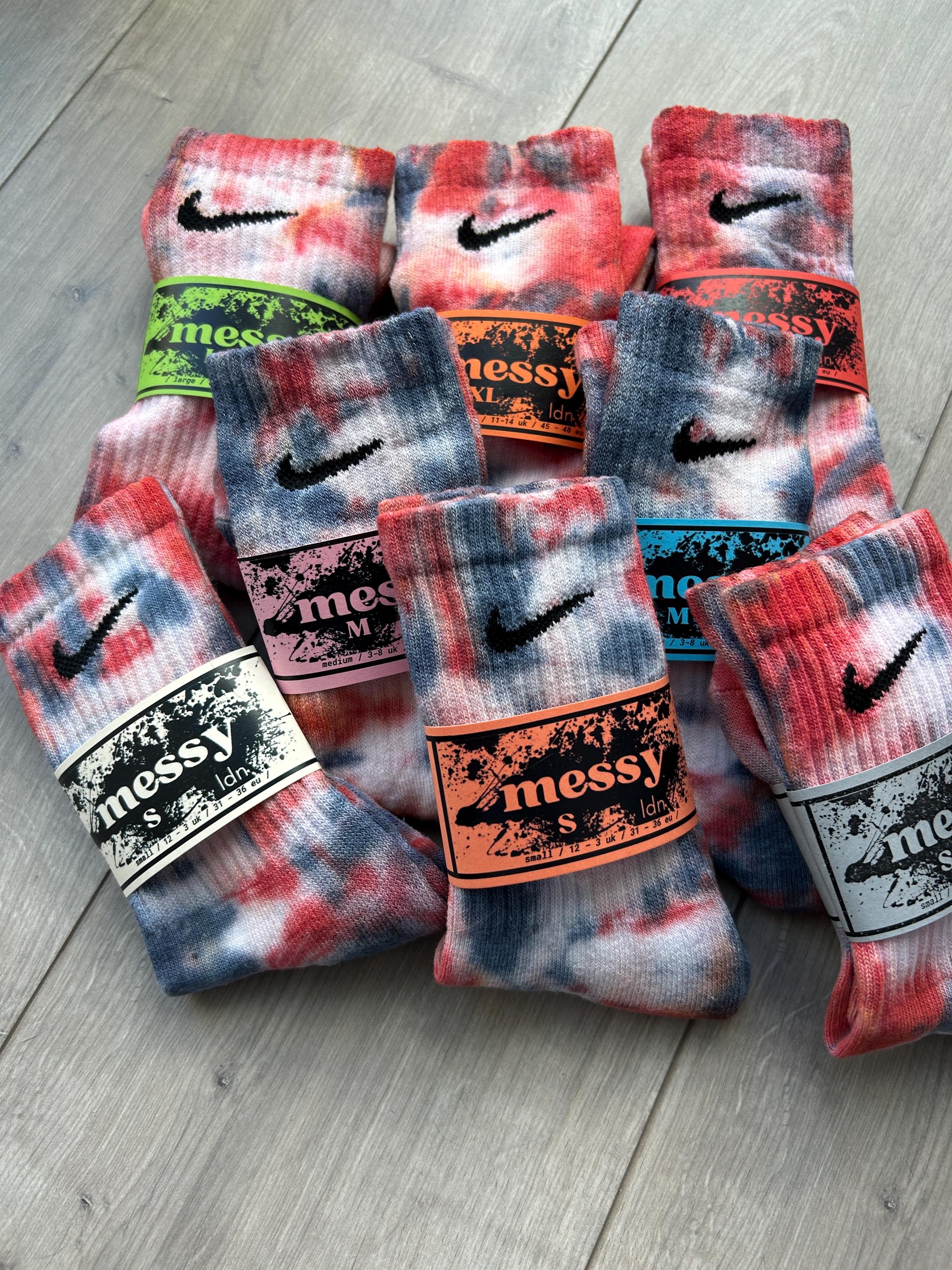tie dye nike socks etsy
