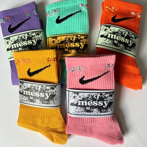 Medium Embroidered Crew Socks