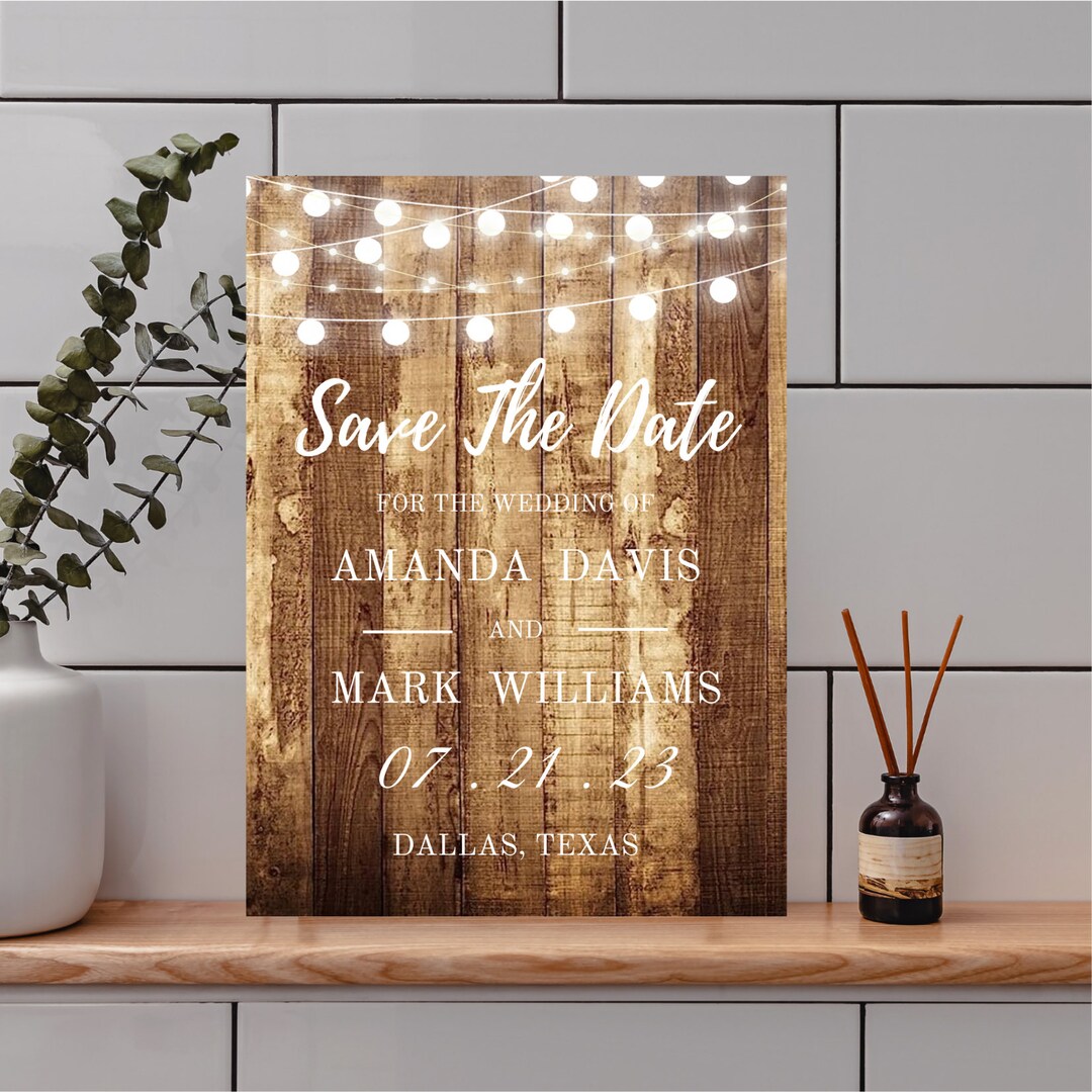 Save the Date Wedding Template Etsy
