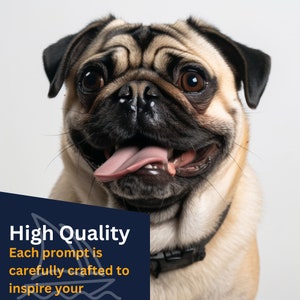 Pug dog portraits Midjourney AI prompt