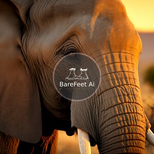 Elephant Realistic National Geographic animal wall art portrait Midjourney prompt