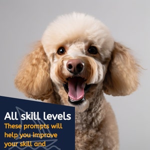 Poodle dog portraits Midjourney AI prompt