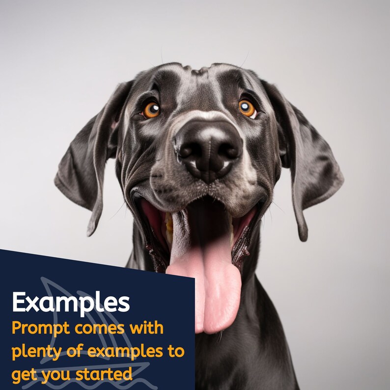 Great dane dog portraits Midjourney AI prompt