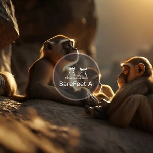 Monkeys Realistic National Geographic animal wall art portrait Midjourney prompt