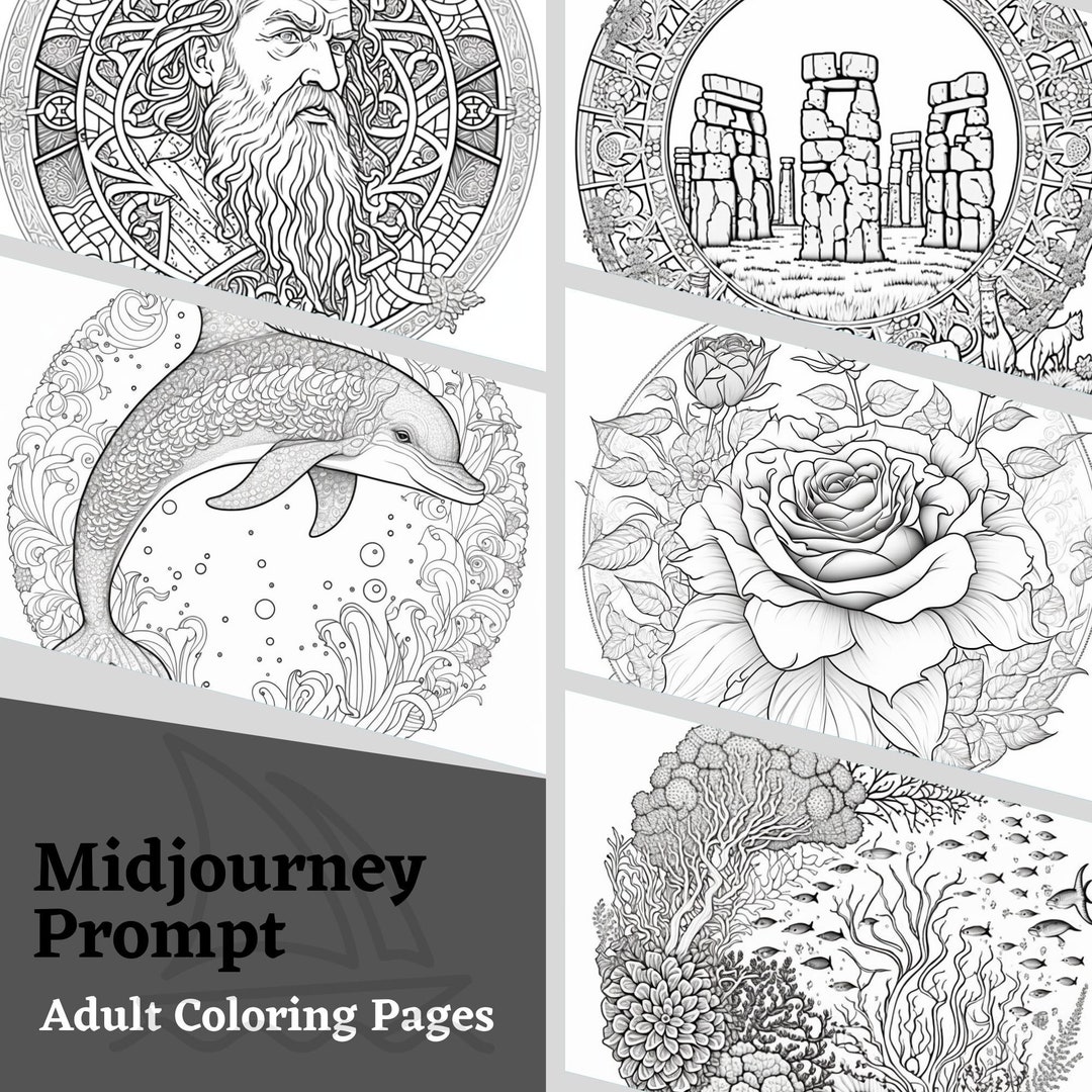 20 Midjourney prompts for coloring book pages (that you can print out  yourself) : r/midjourney