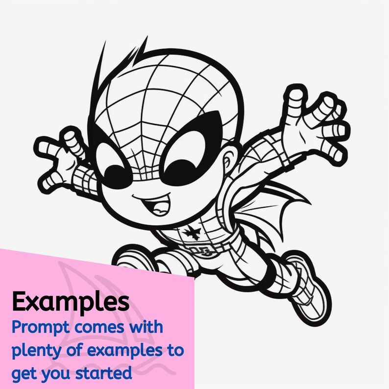 May include: A black and white line drawing of a cartoon superhero with a webbed suit and a red star on their chest. The superhero is flying through the air with their arms outstretched.