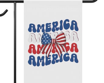 July 4th Garden Flag, July 4th Flag, 4th Of July Banner, Independence Day Garden Flag, Patriotic Floral Sign, Patriotic Yard Sign, USA Flag