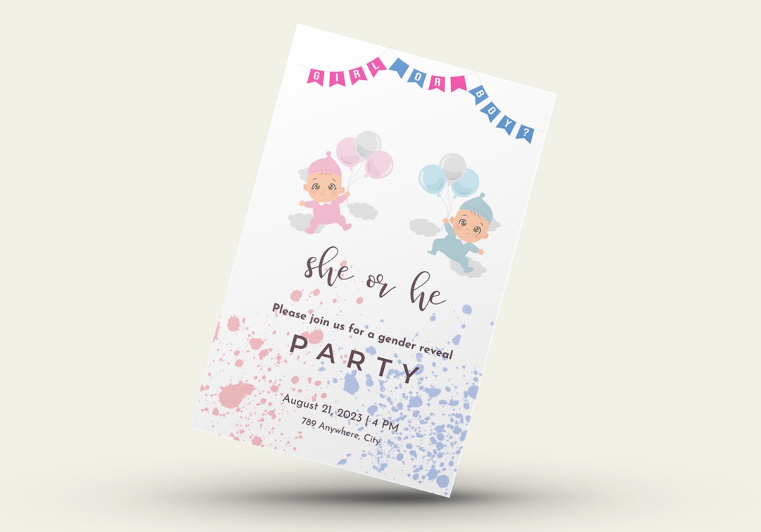 Gender Reveal Invitation, Baby Shower Invitation Message, Baby Shower Etiquette, Gender Reveal