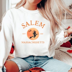 Halloween Crewneck Sweatshirt, Hocus Pocus Sanderson Sisters, Salem Massachusetts Witch Sweater, Halloween Gift, Fall Shirt, Pumpkin Season