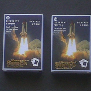 vintage Kennedy Space Center Playing Cards - 2 jeux complets non ouverts