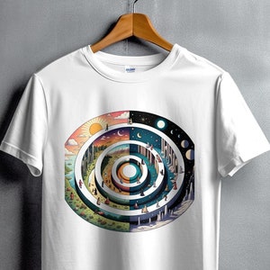 M.C. Escher Surreal Morphing geometric T-Shirt