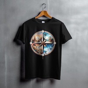 M.C. Escher Surreal Morphing geometric T-Shirt, Unisex T-Shirt, Surreal T-Shirt, Graphic Surrealism Shirt, MC Escher Shirt