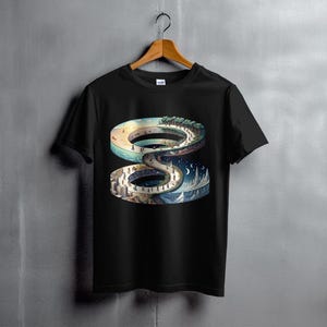 M.C. Escher Surreal Morphing geometric T-Shirt Unisex Short Sleeve Tshirt (+ Colors) ZenThreads