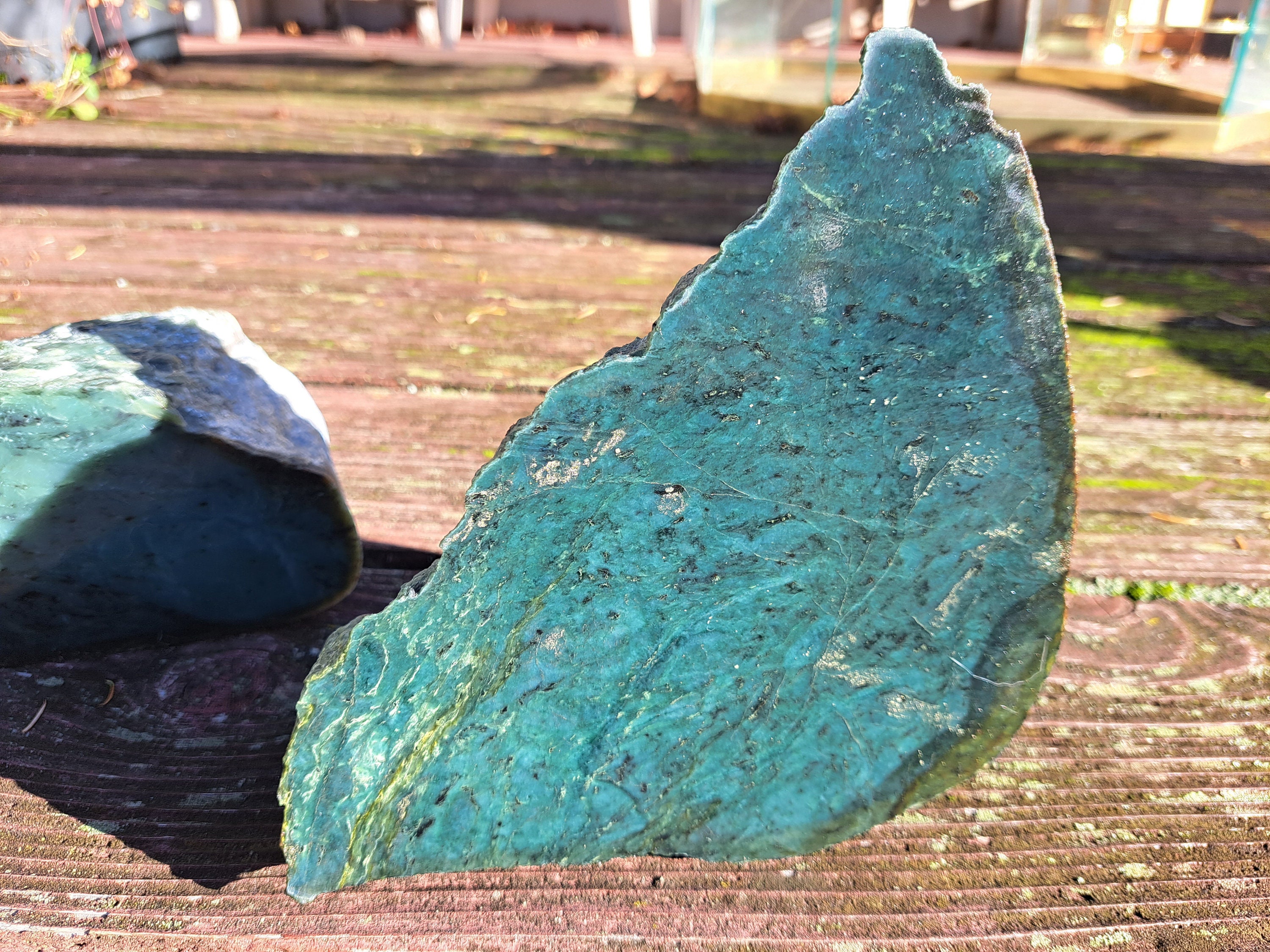 Rare Washington State Teal Blue Nephrite Jade With Pyrite Rare Washington State Teal Blue Nephrite Jade With Pyrite