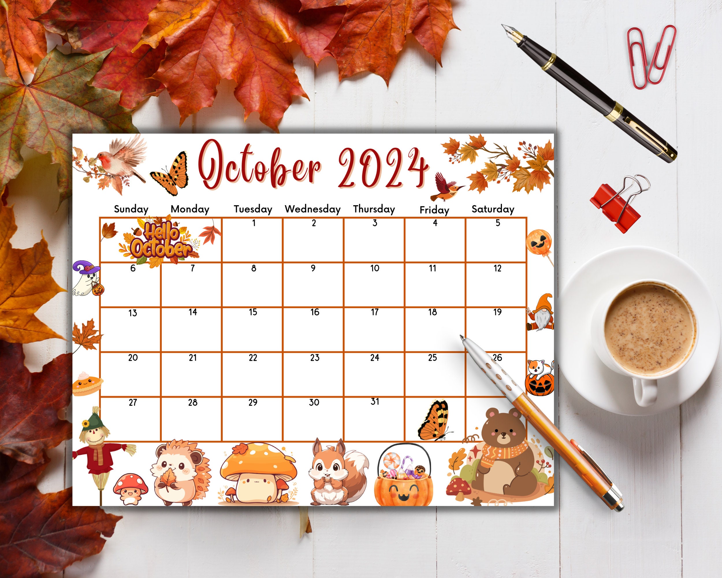 Editable School Calendar 2024-2025 From July to June, Printable ...