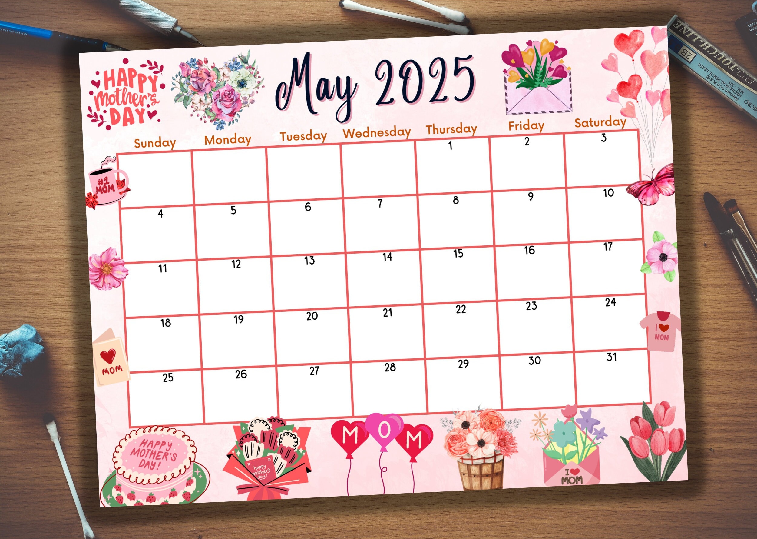 Editable School Calendar 2024-2025 From July to June, Printable ...