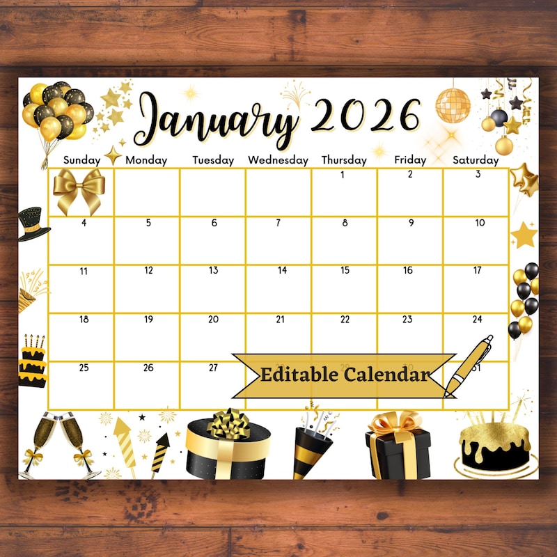 2026 Happy Wall Calendars - Etsy