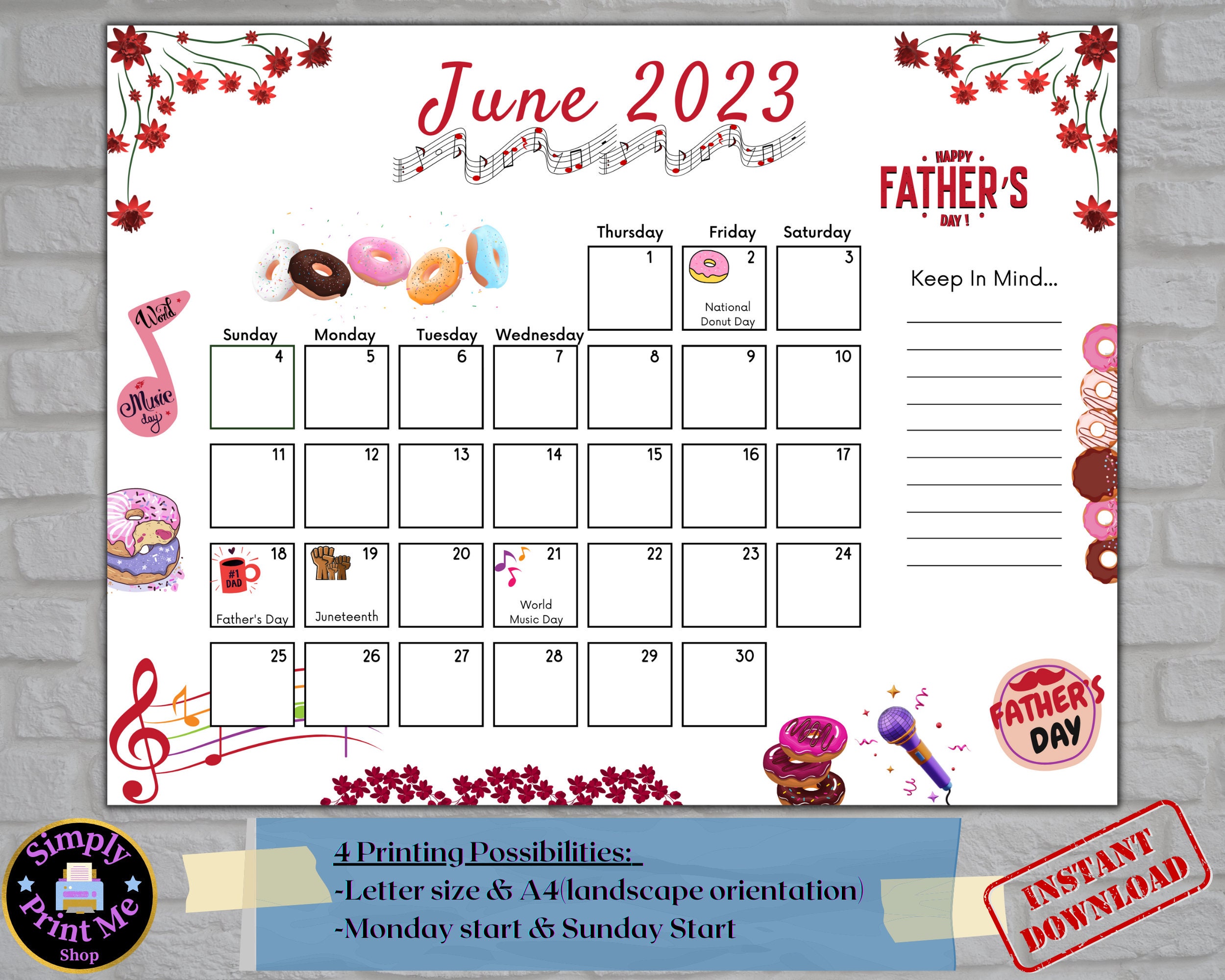 June 2023 Calendar Printable Father s Day One Month Etsy june-2023-calendar-printable-father-s-day-one-month-etsy