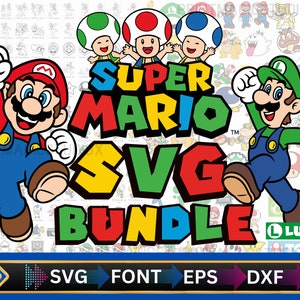 Mario Bundle Svg, 250+ Unique Design Svg Bundle, Svg Dxf Clipart, Vector Cricut, Cut File