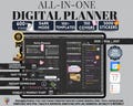 Dark Mode All In One Digital Planner 2025 2026 2027, Digital Planner, Digital Journal, Digital Goodnotes Template, Weekly, Daily Planner