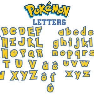 Pokemon Fuente Svg, Pokemon Alfabeto Letra SVG Pokemon Números Svg, Pokemon letras svg, Pokemon svg Pokemon Alfabeto png Pokemon Números png imagen 2