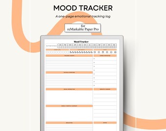 Mood Tracker for reMarkable Paper Pro Single Page Template