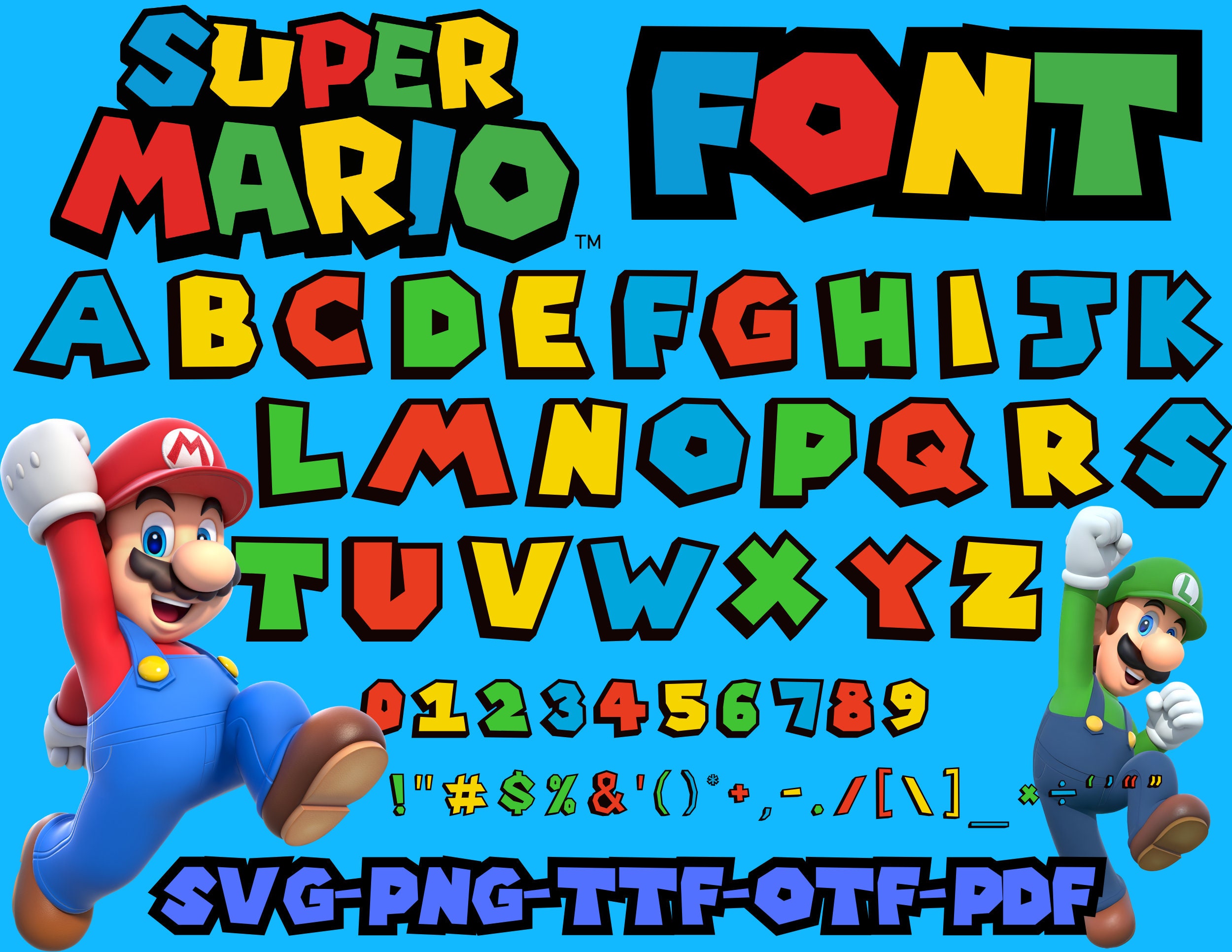 Mario Numbers & Letters FONT Cookie Cutters Gaming Baking, Letter Cutouts  Baking Fondant Letters, Letters for Cake Decorating 