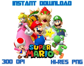 Super Mario PNG Design, Super Mario clipart, transparent image, printable mario, digital mario, instant download  png image