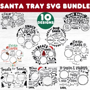 Dear Santa Tray SVG PNG Bundle, Christmas SVG, Santa Tray Santa Plate svg, Santa Milk Cookies svg, Cookies for Santa svg, carrot svg