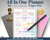 For reMarkable Paper Pro Planner All In One Digital Planner, 2026, 2027, 2028 Digital Journal, Daily Planner, Weekly Digital Journal Monthly
