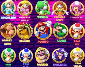 Super Mario PNG Bundle, Super Mario Bundle, Super Mario Transparent PNG, Mario and Luigi, Mario Bros. Movie PNG, Sublimation 15 Designs