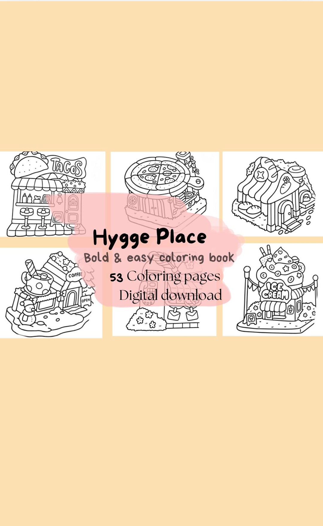 Coco Wyo Hygge Place Bold & Easy Coloring Book - Etsy