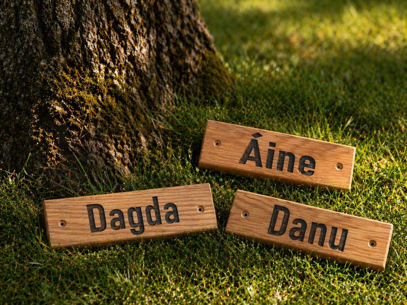 Handmade Laser Engraved Solid Oak Sign: Custom Door, Gate Sign, Bench ...