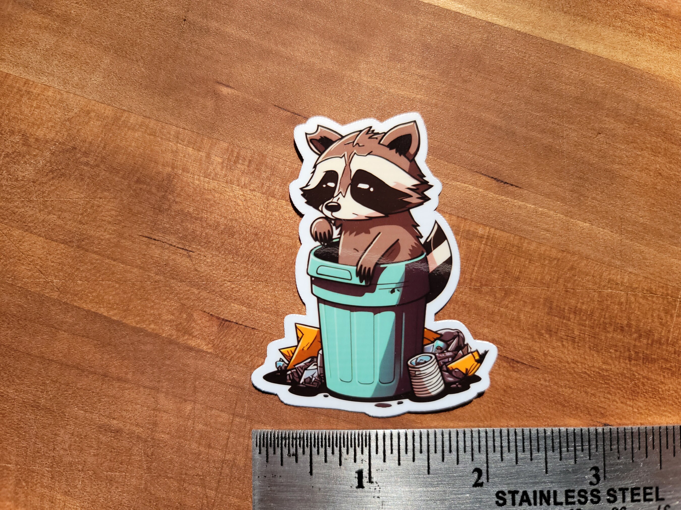 Cute Raccoon Sticker Vinyl Sticker Kawaii Raccoon Sticker - Etsy