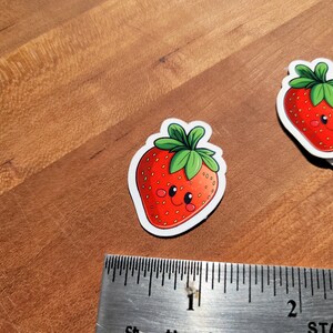 Cute Strawberry Vinyl Sticker | Kawaii Strawberry Sticker | Water ...