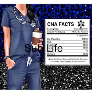 Certified Nursing Assistant | CNA | 20oz Tumbler Wrap | Sublimation Designs, Digital Downloads | PNG