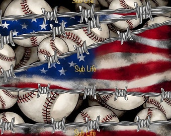 Amerikanische Flagge Baseball | 20 Unzen Design | Sublimations-Designs, Digitale Downloads | PNG