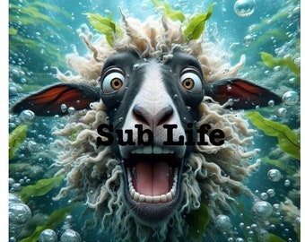 Swimming Sheep | Farm Animals | 20oz Tumbler Design | Sublimation Designs, Digital Downloads | PNG