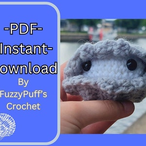 Pattern - Crochet - PDF Download - Plush - Clam - Yarn Art - Amigurumi - Quick and Easy Pattern.