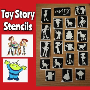 Toy Story Style Face Paint Stencil Pack Reusable Stencils