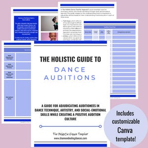 Dance Audition Guide with Forms and Scoresheets