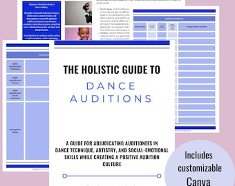 Dance Audition Guide with Forms and Scoresheets