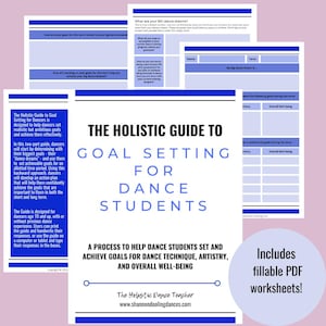 Dance Goal-Setting Guide and Worksheets
