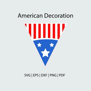 Patriotic Layered Triangle Flag SVG Bundle: Perfect for Cricut and Silhouette Projects
